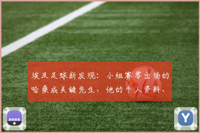埃及足球新发现：小组赛零出场的哈桑成关键先生，他的个人资料、未上场原因与战术价值全解析