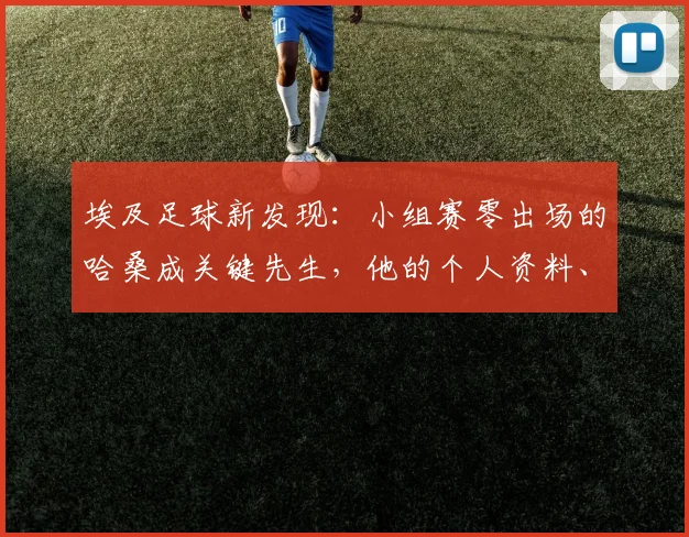 埃及足球新发现：小组赛零出场的哈桑成关键先生，他的个人资料、未上场原因与战术价值全解析